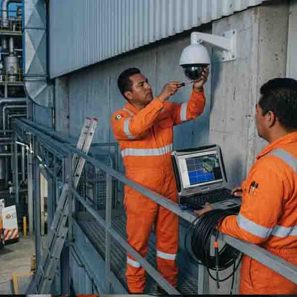 instalando camaras de seguridad